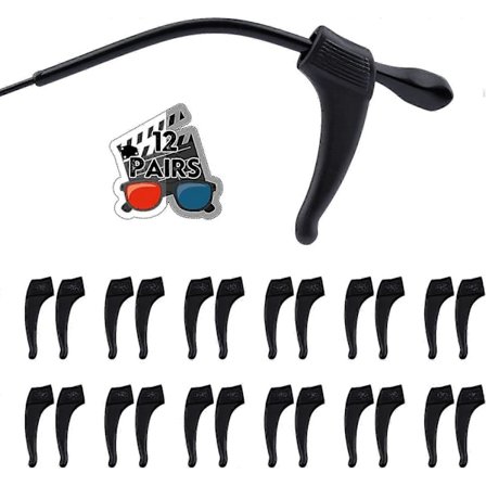 Silikon Öronkrokar Halkskydd Hållare Skalmändar Ärmhållare För Glasögon Solglasögon 12 & 20 Par
