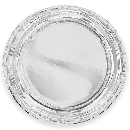 Papperstallrik Silver 23cm 6-pack - Bröllop Dekoration - Nyår Fest Dekoration - Kalaslagret.se