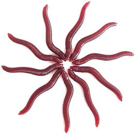 100 stk Fiske Lokkemiddel Kunstige Fiskeormer Fiskeorm Lokkemiddel Fiskeagn Orm Fiske Mark Falsk Fiskeorm-dwdz