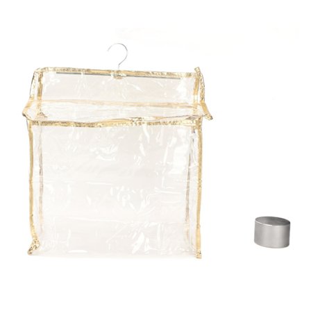 Genomskinlig vattentät necessär med rostfri krok - Perfekt för behåar och handdukar