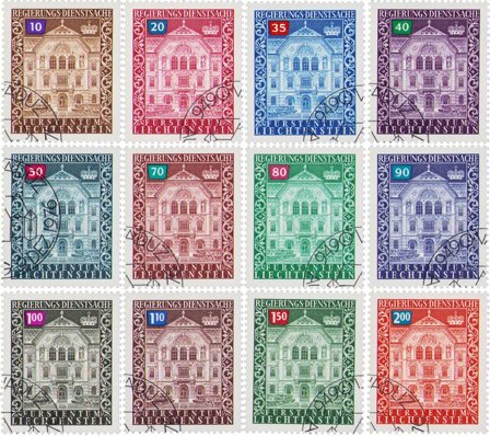 Liechtenstein 1976 - MICHEL D57-D68 - Stemplet