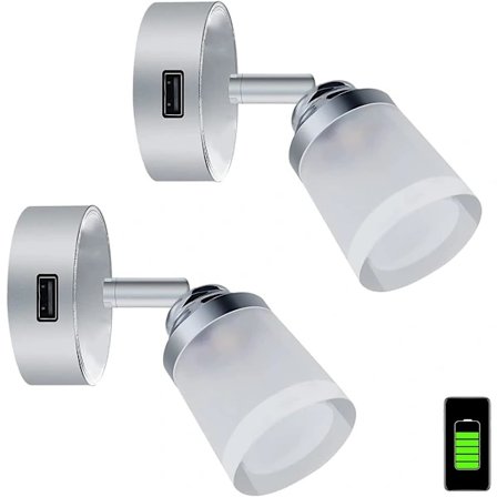 12V LED-læselampe med USB, 3W touch-kontakt vægspotlight, campingvogn indvendig dæmpbar sengelampe til båd autocamper-XF29- 12V LED Reading Light with