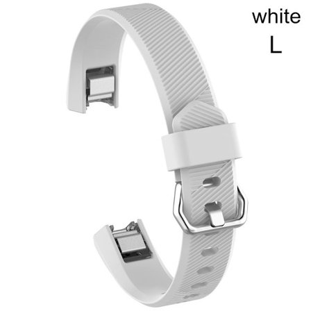 för Fitbit Alta / Alta HR Silicone Watch Band Strap WHITE L