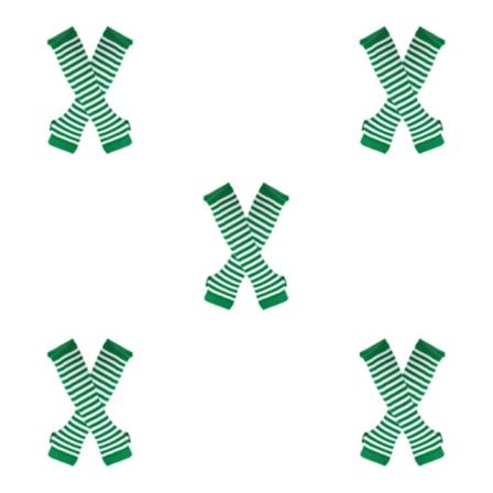 1/2/3/5 Polven yl puoliset sukat paksuille reisille Helppok ytt iset ja tekev t vihre n ja valkoisen green and white 5Set