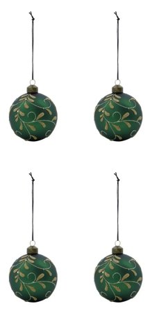 House Doctor Julekuler Flori Grønn 4stk