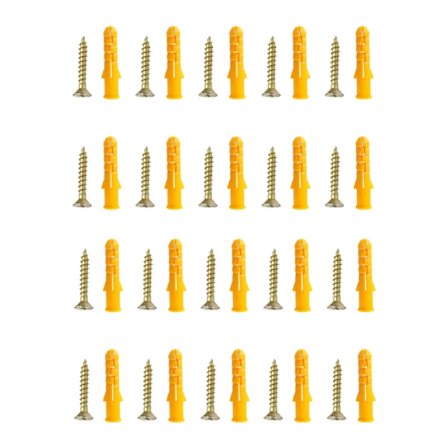 20/40 st Plast Gips Väggankare med Skruvar Väggpluggar Expansionsbult för Väggskivor Betong Tavlor Upphängning