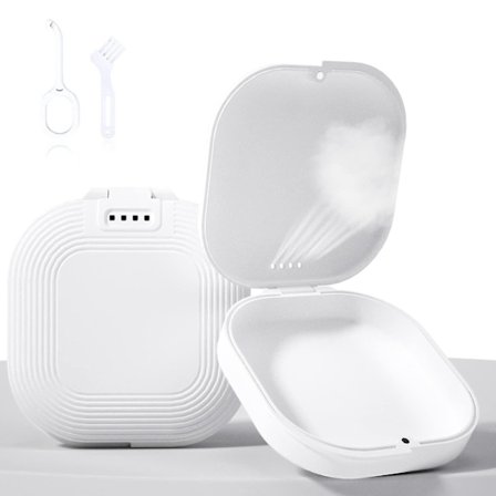 Förvaringsask med ventilationshål, smal aligner-ask, kompatibel med Invisalign, munskyddsfodral