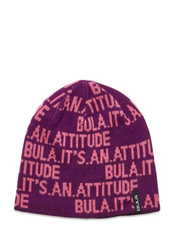 Jr Word Beanie Purple Bula