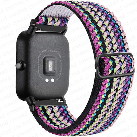 20 mm/22 mm bånd for Amazfit Gts 4//2/2e/3/gts2 Mini/gtr 4/3/pro/gtr2/47 mm/stratos Nylon elastisk klokkearmbånd Amazfit bipsrem