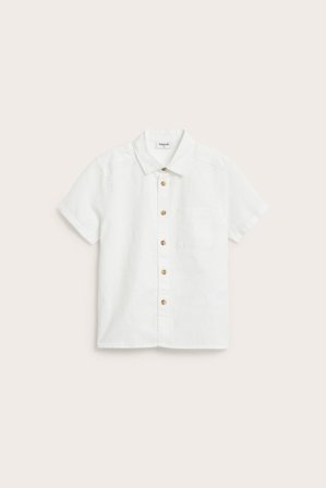 Kappahl | Koszula z krótkimi rękawami, z mieszanki lnu Biały 122 | Biały