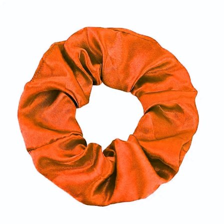 Hårbånd - Scrunchie - Sateng - 12cm - Oransje