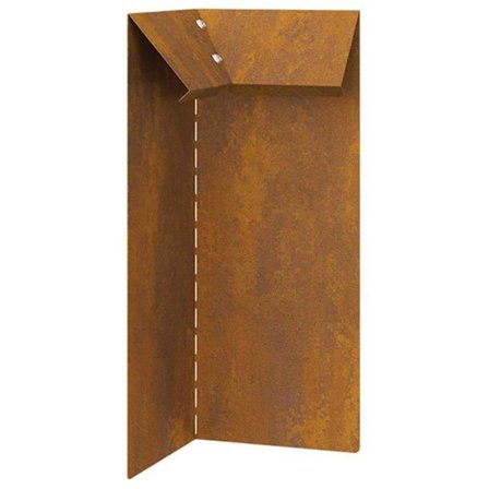 Snigelstängsel i stål - vidaXL - Rost - Väderbeständig stål - 10x10x25 cm - 0,2 kg - Hållbar