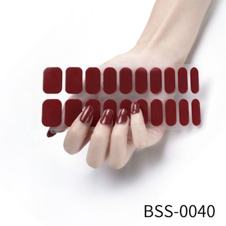 20 STK Halvherdet negleomslag Nail Gel Polish Strips BSS-0040