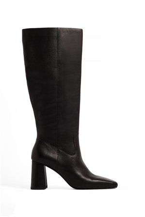 Camille Charriere x NA-KD Lederstiefel mit Schaft - Stiefel - Schwarz - EU 39