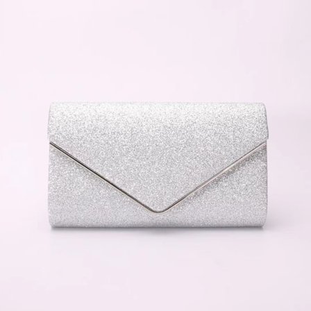Champagnefarvet dame aften taske med skinnende pailletter, kuvert clutch, elegant og skinnende