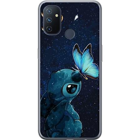 OnePlus Nord N100 Gjennomsiktig deksel Stitch sommerfugl
