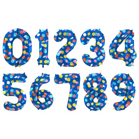 Blå Tallballong med Prikker