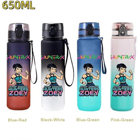 650 ml KPop Demon Hunters Vandflaske med Flip Cover - Perfekt til Rejser, Fitness og Gaver