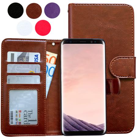 Skydda din Samsung Galaxy S8 med Läderfodral! Brun