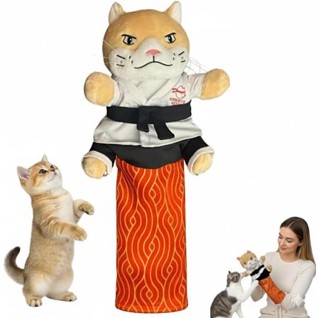 Katte lekehansker for katter – Myk og trygg interaktiv plysjleke