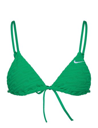 Nike Swoosh Terry Towelling Triangle Bikini Top Green NIKE SWIM