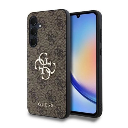 Guess Mobilskal till Galaxy A35 5G Big Metall Logo - Brun
