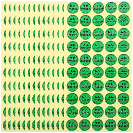 1000 stk Selvklebende QC Godkjent Etiketter Lager Kvalitet Klistremerker Kontrollert Testet Klistremerker for DIY