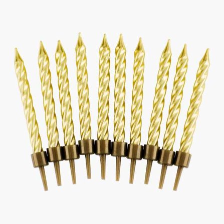 Tårtljus guld 10 st. - Biltema