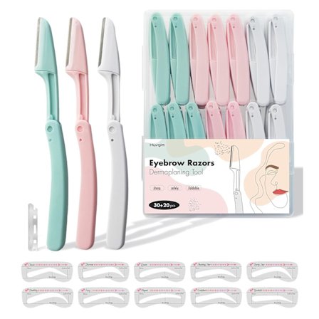 Dermaplaningsværktøj - Dermaplane skraber til ansigtet, til kvinder og mænd, der hjælper med at eksfoliere og fjerne ferskenfnuller - Udglatter huden,