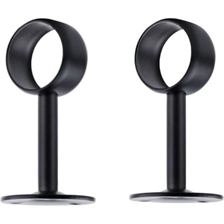 2 stk. Loftgardiner, Rustfrit Stål Gardinstangsbeslag, Gardin