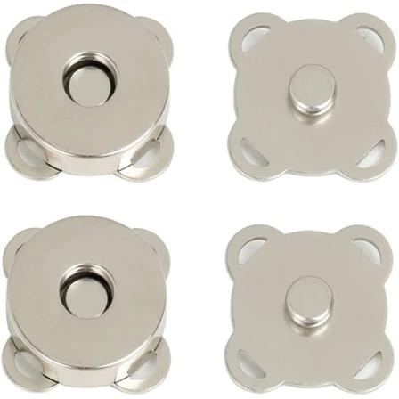 Magnetisk Snäppförslutning, Fästelement (15 Mm) (silver)