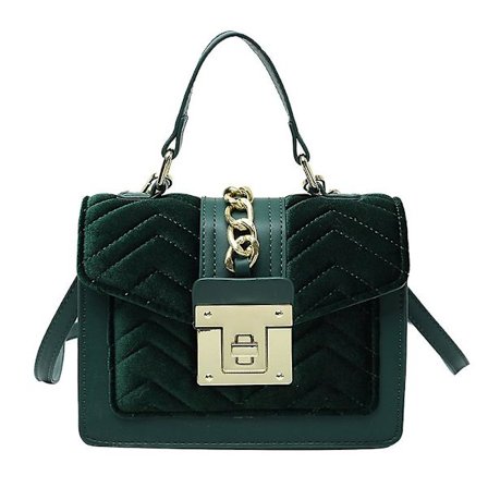 Kordfløyel Dame Håndveske Lås Liten Veske Pu Skulder Messenger Bag Er Egnet For Daglig Pendling.