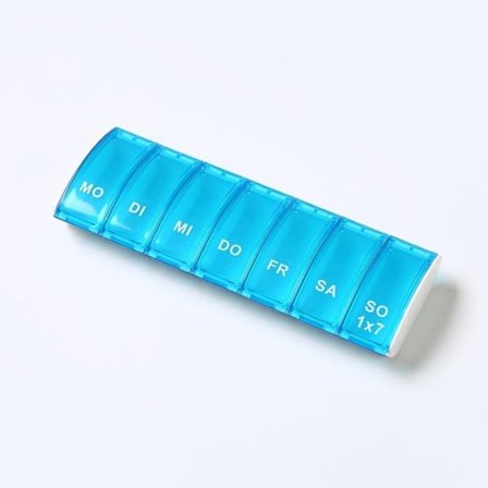 Pilleboks Medicinboks Ugedoseringspilleboks 7 Rum Blå