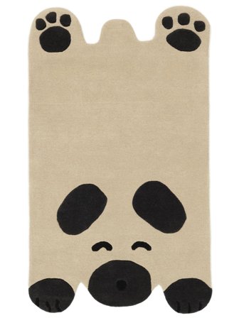 Bo Dog Tappeto Bambini 95X160 Piccolo Beige Crema/Grigio Scuro Animale Di Lana