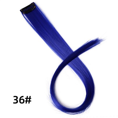 Leeons Clip In Hair Extensions 20 Inch Colorful Synthetic Ombre Rosa Lila Hairpieces Straight Party Highlights Extension