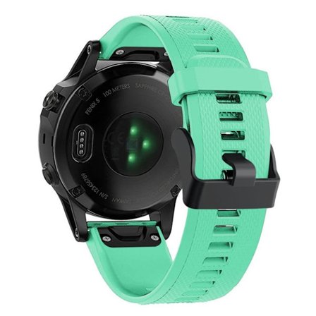 Garmin Fenix 5 flexibelt klockarmband i silikon - Cyan
