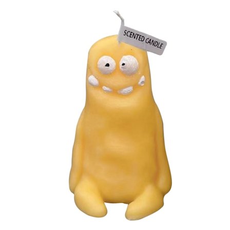 Leiremann formet stearinlys Tegneserie duftlys Morsomme stygge søte stearinlys suvenirer Tynn gul