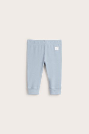 Kappahl | Ribbestrikket leggings baby | Lyseblå