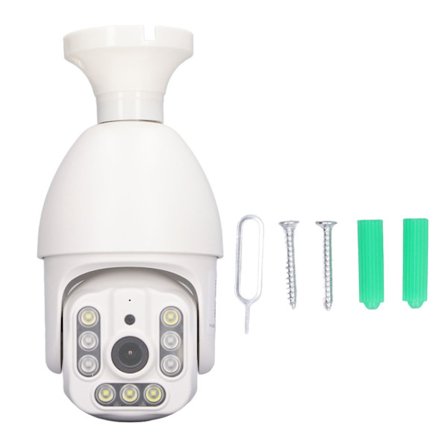 Trådløs pære kamera 4MP med tovejs intercom bevægelsesdetektering E27 IP67 vandtæt sikkerhed AC110-240V