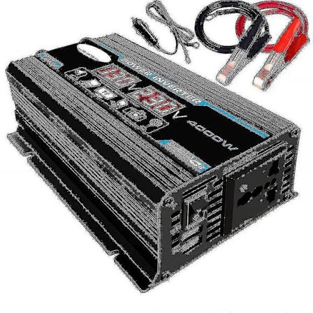 4000W Strømomformer 12V 220V Ren Sinus Inverter - Ren Sinus Transformer Med Fjernkontroll