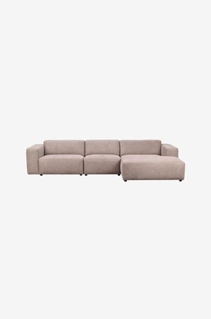 Rowico Home - Soffa Willard, 4-sits med shäslong till Höger - Beige - 4-sits soffor - Från Homeroom