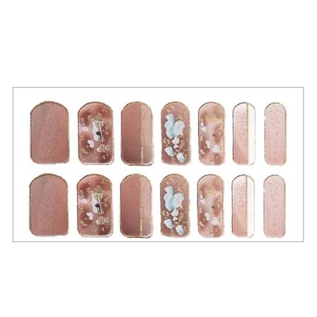 Nagelklistermärken Hela omslag Nagellackremsor, Självhäftande Gel Nail Art Dekaler För Kvinnor Flickor DQ3-091