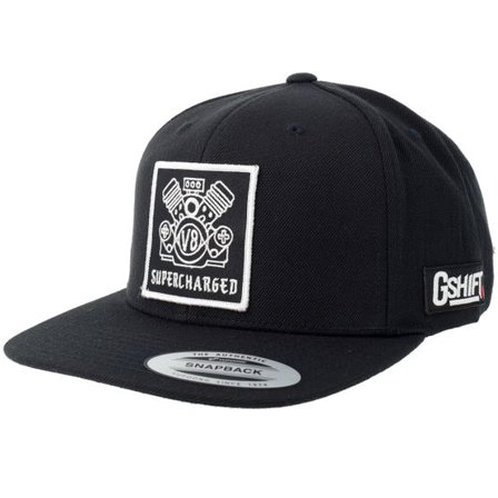 Gearshift - Svart snapback Keps - Supercharged V8 Patch Black Snapback @ Hatstore