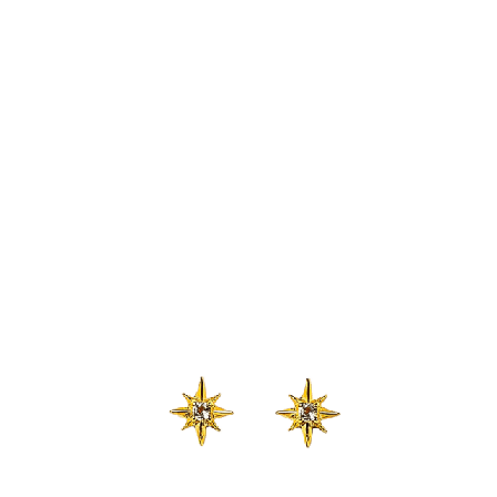 Syster P North Star Stud Earrings Gold Örhängen Dam Guld ONESIZE