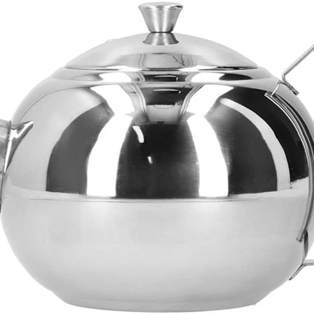 Tekande, 2L tekande i rustfrit stål, kaffekande med aftagelig infusionsfilter