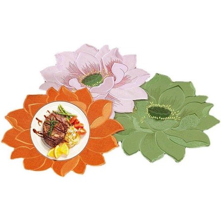 3-delad bordsmatta formad tallriksmatta värmeisolering koppunderlägg halkfri placemat anti