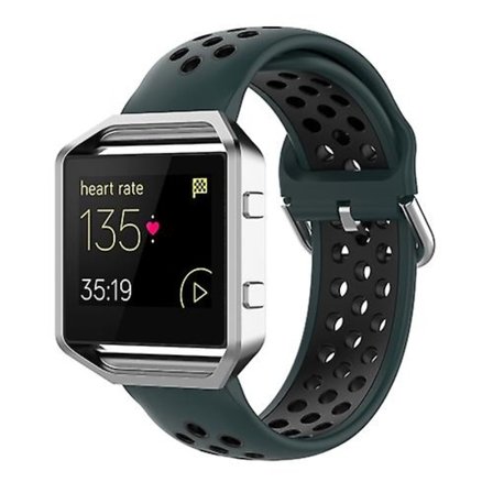 För Fitbit Versa 2 / Versa Lite / Blaze 23mm Sport Tvåfärgad Silikon Ersättningsarmband Klockarmband PGE