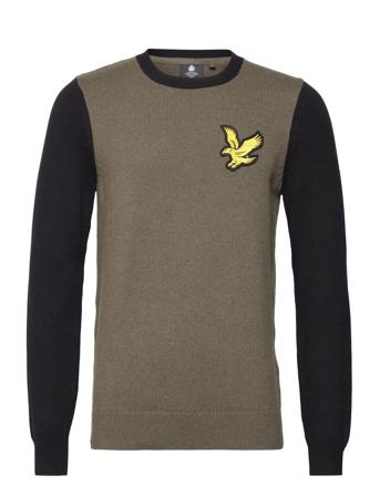 Block Marl Crew Neck Neulepaita Pyöreä Kaula-aukko Monivärinen/Kuvioitu Lyle & Scott