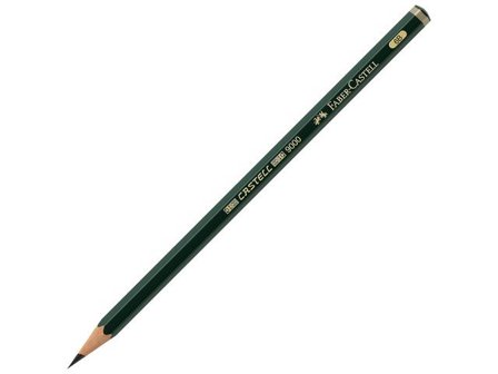 FABER-CASTELL Blyertspenna, Castell 9000, 6B-stift, sexkantig pennkropp, grön - Lyreco - Skola och förskola - Pennor och tillbehör - Blyertspennor