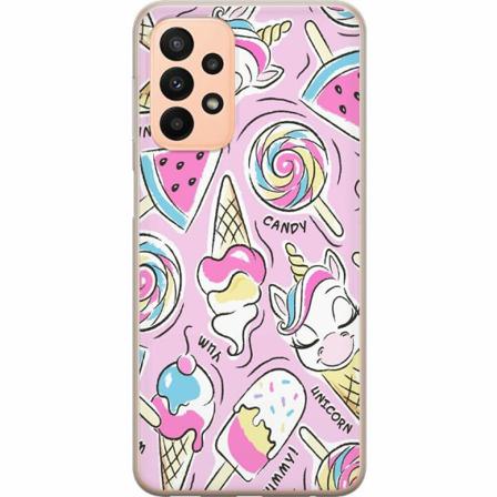 Samsung Galaxy A23 5g Genomskinligt Skal Unicorn Candy